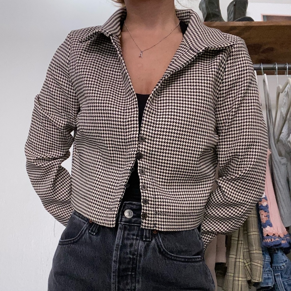 NWT Zara Plaid Crop Top